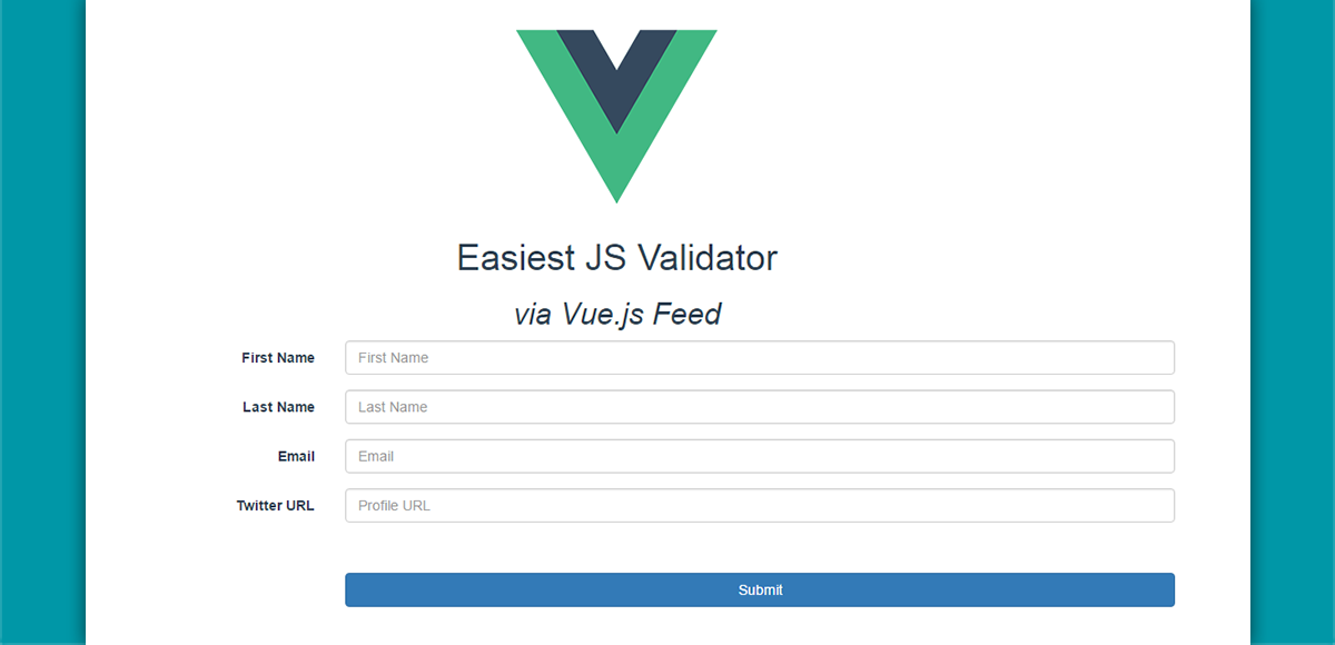 Form Validation made with Easiest JS Validator Slot Digital